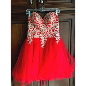 Coya Collection Red Homecoming Dress.